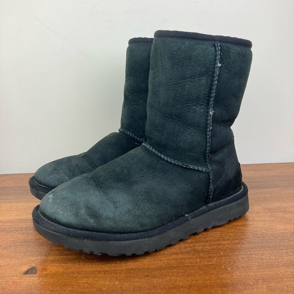 Classic Suede Short Winter Boots - Black